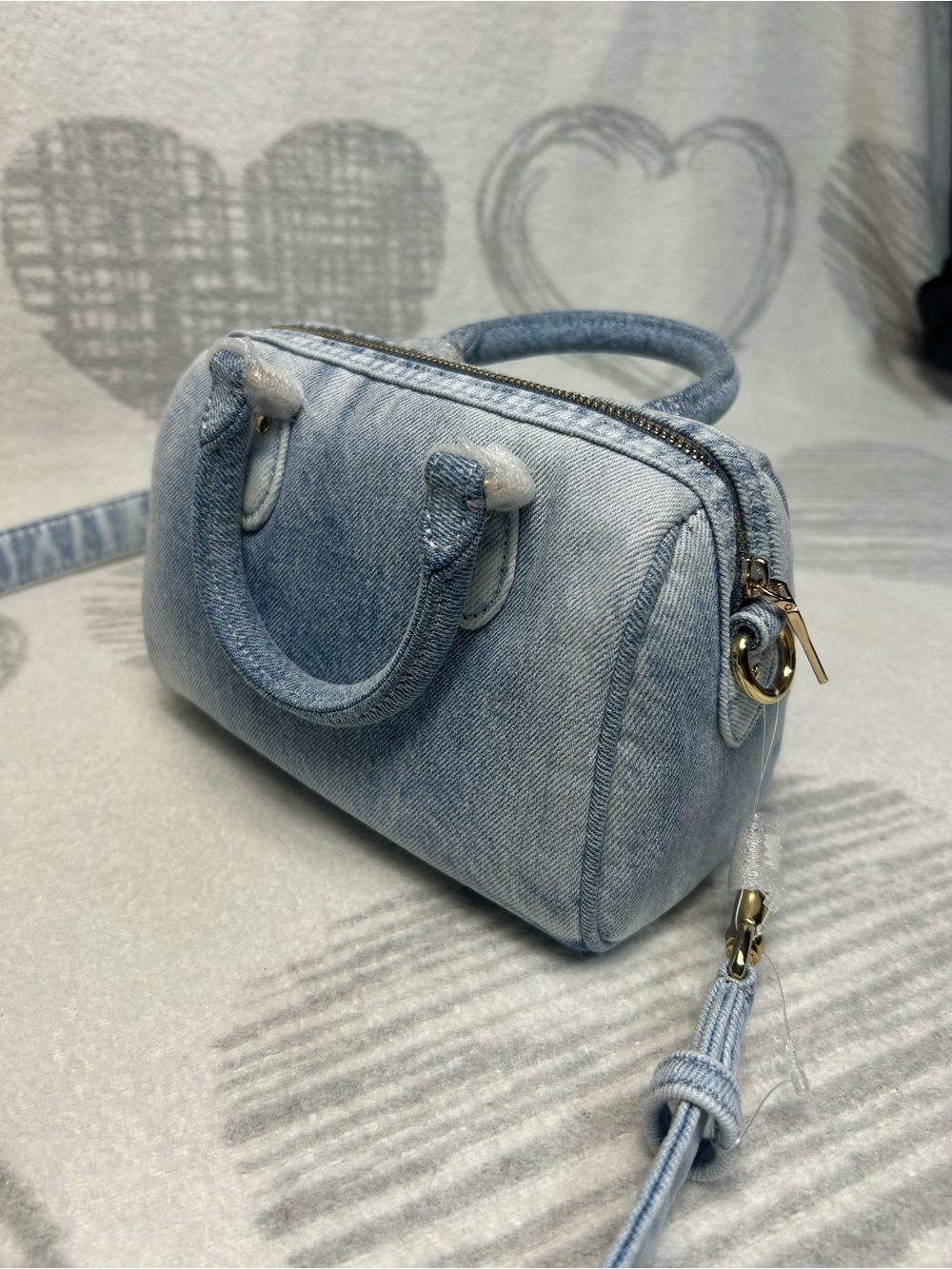 NWT Coach Mini Rowan Crossbody Bag Loved Denim CDY30 - Picture 9 of 16